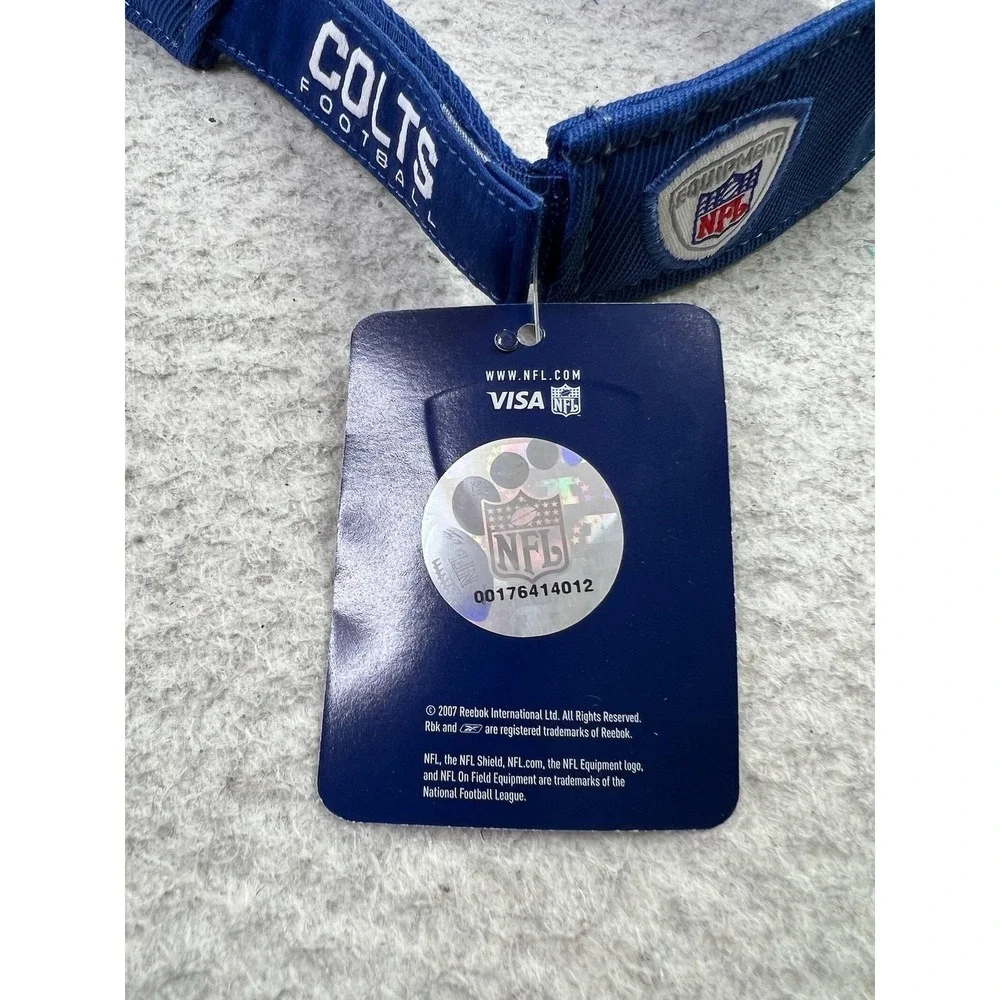 Indianapolis Colts Hat Visor Strap Back Mens One‎ Size NFL Authentic Sideline